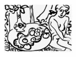 Composition avec Fruits et Modele Henri Emile Benoit  Matisse