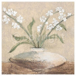 WHITE FLOWERS IN BROWN Antonio  Ferralli