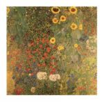 Bauerngarten mit Sonnenblumen um 1905 - 06 Gustav  Klimt