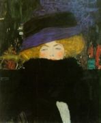 Lady with hat Gustav  Klimt