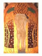 Here's a Kiss to the Whole World, detail of the Beethoven Frieze, 1902 Gustav  Klimt