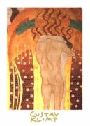 Here's a Kiss to the Whole World, detail of the Beethoven Frieze, 1902 Gustav  Klimt