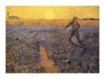Seminatore col sole che tramonta Vincent  van Gogh