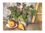 Plate with fruit and earthenware Paul  Cezanne