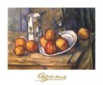 Kettle, glass and plate with fruit  (Still Life) Paul  Cezanne