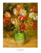 Tulips in a vase Pierre - Auguste  Renoir