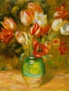 Tulips in a vase Pierre - Auguste  Renoir
