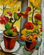 Blumen am Fenster August  Macke