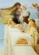 At Aphrodite's cradle Sir Lawrence  Tadema - Alma
