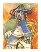 Vieil homme assis, Mougins 1970 Pablo  Picasso