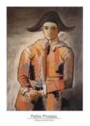 Harlequin with folded hands Pablo  Picasso
