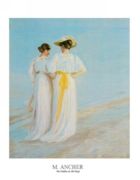 Two ladies on the beach M.  Ancher