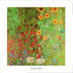 Bauerngarten mit Sonnenblumen um 1905 - 06 Gustav  Klimt