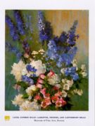 Larkspur, Peonies, and Canterbury Bells Laura  Hills Coombs
