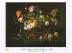 Still Life - Flowers in a Basket Severin  Roesen