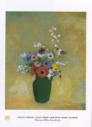 Large Green Vase with Mixed Flowers Odilon  Redon