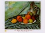 Fruit and a Jug on a Table Paul  Cezanne