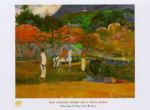 Women and a White Horse Paul  Gauguin