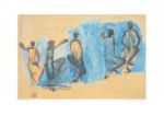 5 Studies of Cambodian Dancers Auguste  Rodin