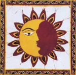 Ancient Temple Decor, Moon   Batik