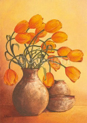 ORANGE GROUP OF TULIPS Marlene  Verhagen