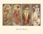 LES SAISONS, 1900 Alphonse  Mucha
