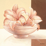 BOWL WITH LILIES Yves  Blanc