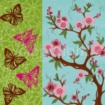 BLOSSOM FLOWER AND BUTTERFLY Gayle  Cuisset
