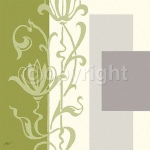 ORNAMENTIC IN GREEN I Hanna  Vedder