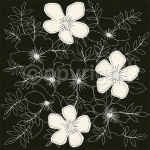 BLACK STITCH FLORAL I Design  Show