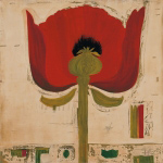 BLUTENANATOMIE: MOHNBLUMEN Rose  Richter-Armgart