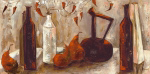 BOUTEILLES ET POIRES ROUGES Veronique  Mansart