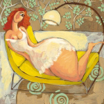 NU JAUNE Delphine  Riffard