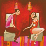 TETE A TETE SOUS L'ABAT-JOUR Delphine  Riffard