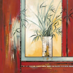 VASE BLANC AUX BAMBOUS Annie  Manero