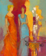 FEMMES AU BOUQUET Regine  Pivier-Attolini