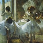Ballerine in blu durante la pausa Edgar  Degas