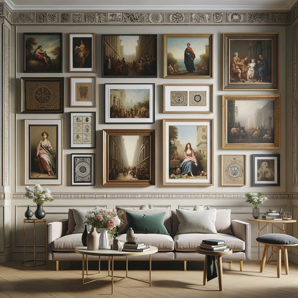 Tworzenie galerii ściennych z różnych reprodukcji